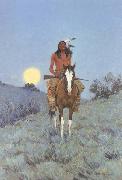 Frederic Remington The Outlier (mk43) oil painting artist